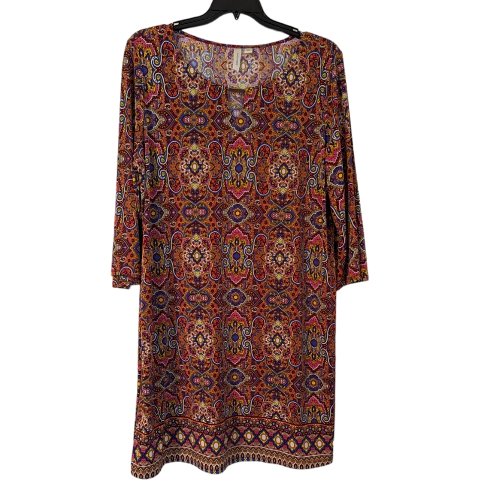 Tacera Size 2X Dress Multicolor‎